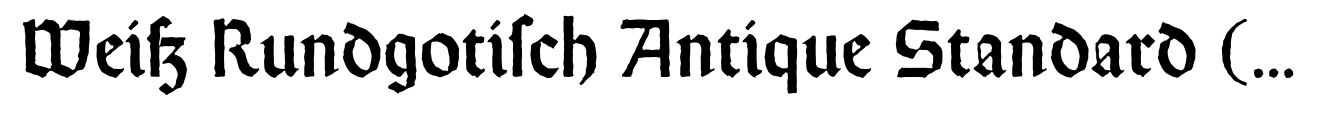 Weiß Rundgotisch Antique Standard (d) image